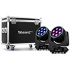 BeamZPro MHL760 LED Bee eye moving head with zoom 2pcs in flightcase